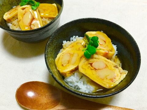 アレンジレシピ♪ずわい蟹だし巻きでカニ玉餡かけ丼♡